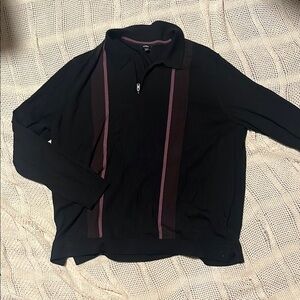 Express Black and Purple Zip Up Sweater